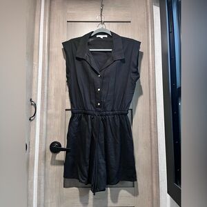 Baltic born Black Sleeveless Tie Front Dress